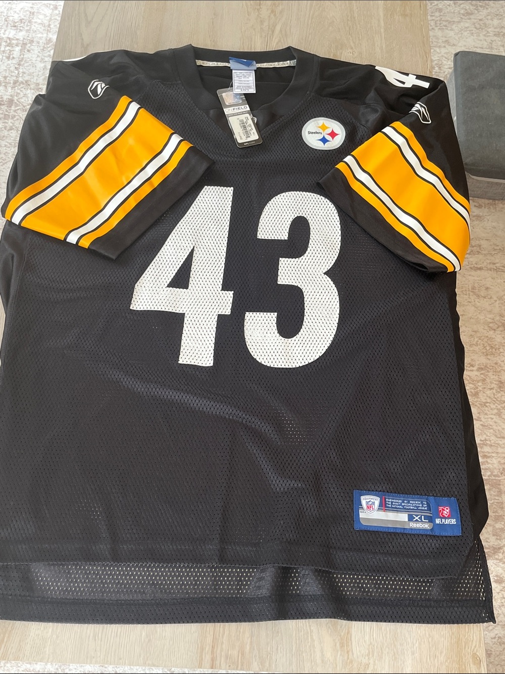 “Authentic Reebok On Field Troy Polamalu #43 Pittsburgh Steelers NFL Jersey XL
